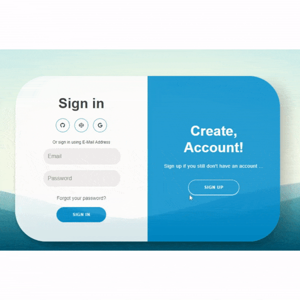 html, css and javascript creating an animated dual login signup form that delights users.gif